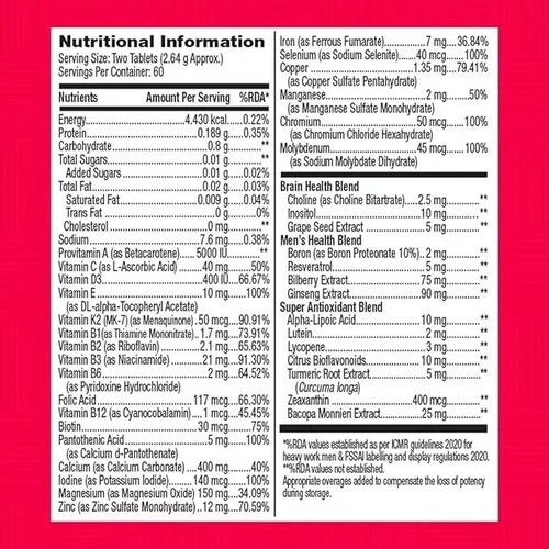 GNC Mega Men 50 Plus Multivitamin for 50 Plus 120 Tablets, +37 Ingredient - Picture 4 of 9