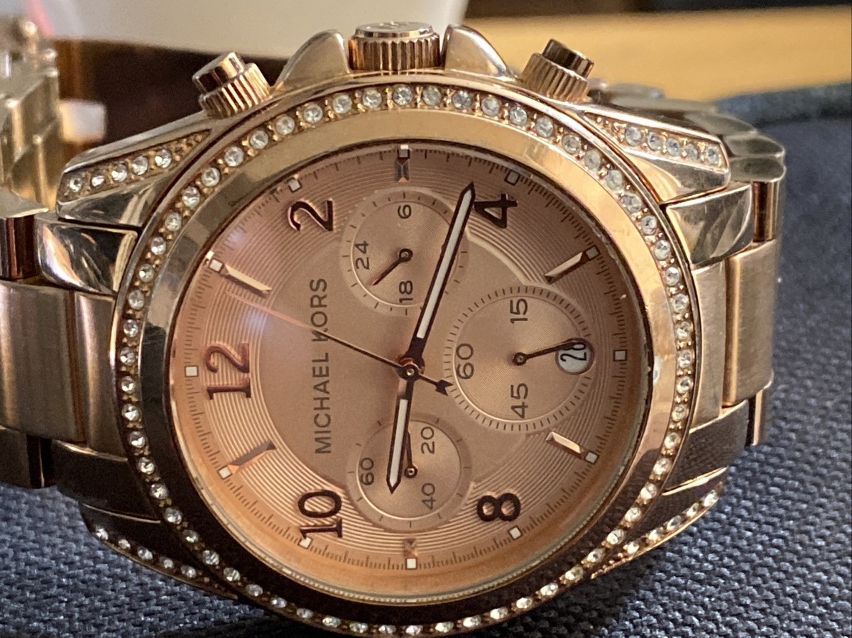 Michael Kors Women’s Blair Rose Gold Tone Rhinestone MK5263 Chronograph Watch Michael Kors MK5263 - Blair Women main image 3