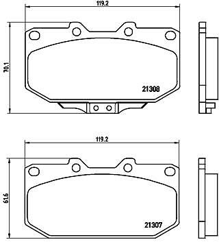 BREMBO P 56 025 Brake Pad Set, disc brake for NISSAN,SUBARU,TOYOTA
