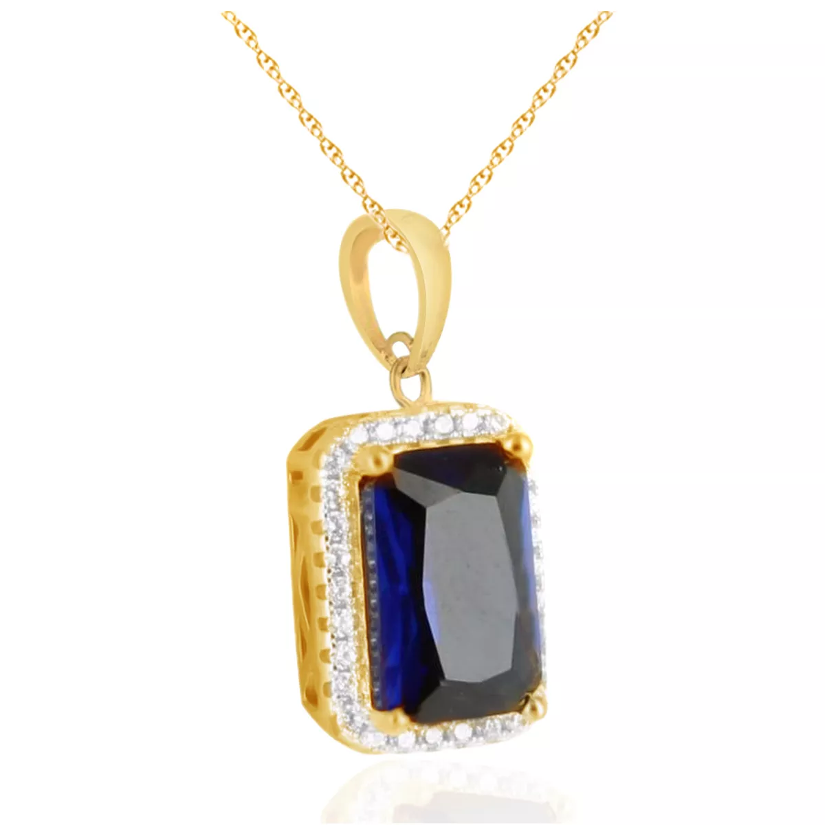 Mens sapphire hotsell necklace