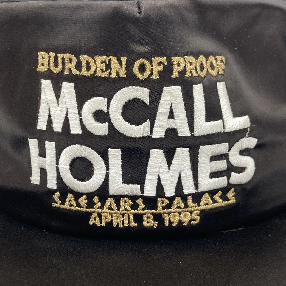 Nuevo Antiguo Stock De Colección Carga de Prueba 1995 McCall vs Holmes Negro Satinado Sombrero Desteñido Foto 2 de 4