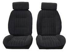 1981-1988 Monte Carlo Ss Front Bucket And Rear Seat Covers - Black Vinyl