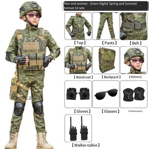 Children's Camouflage Suit Special Forces Summer Camp Military Training Uniform - Picture 32 of 32