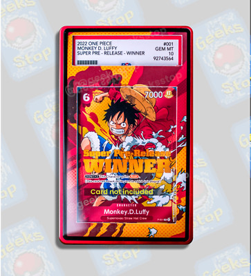 Monkey D Luffy Super Pre-Release Winner PSA CGC Beckett | Display Case Extended