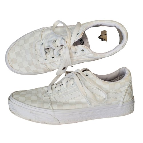 white lace up platform vans