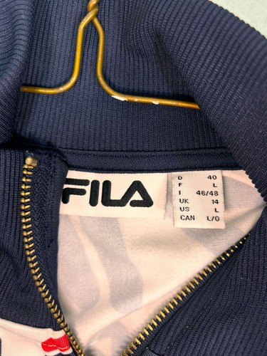 Vintage - FILA Jacket Junior's CROP Track Logo Jacket Size L - Picture 3 of 3