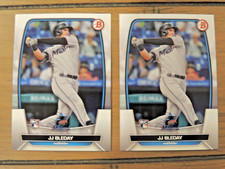 J.J. BLEDAY  2023' BOWMAN (2) ROOKIE CARDS #33  OAKLAND ATHLETICS