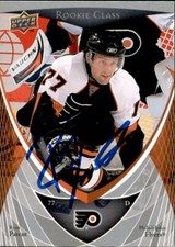 Ryan Parent Signed Auto 2007-08 Upper Deck Rookie Class card Philadelphia Flyers. rookie card picture