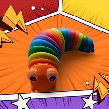 Fidget Slug Toy for Kids  Adults, 1Pc Autism Sensory Toys for Autistic Children