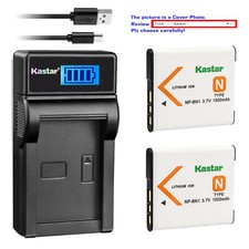 Kastar Battery and LCD Slim USB Charger for Sony NP-BN1 Type N Cyber-shot DSC