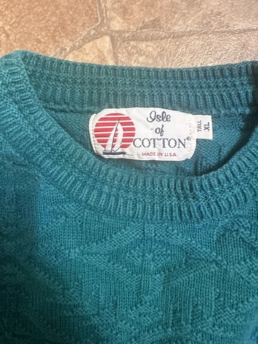 Vintage Isle Of Cotton Long Sleeve Knit Sweater Size XL - Picture 4 of 6