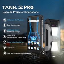 UNIHERTZ TANK 2 Pro 8849 DLP Project ROBUSTO telefoni cellulari 24 GB + 512 GB 23800 mAh 120 W NFC