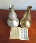 Pair of Japanese Kiyomizu Ware Sake Bottle servers flasks - rare hyotan shape — photo 2