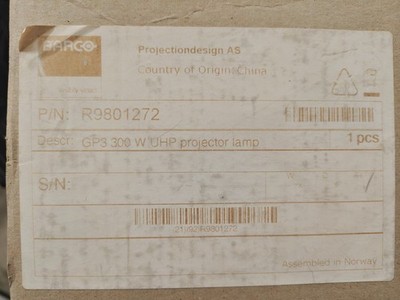 New Barco projector lamp module R9801272 for F35, F32 series projectors