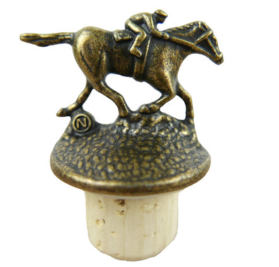 Blanton's Single Barrel Bourbon Whiskey Horse & Jockey Cork Stopper Letter ''N''