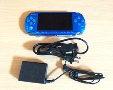SONY PlayStation Portable PSP-3000 Blue Console Tested With Battery , Charger