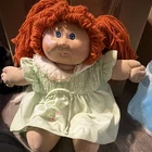 Cabbage Patch Kids Xavier Roberts Signed 16in Soft Body Doll Red Hair Blue Eyes