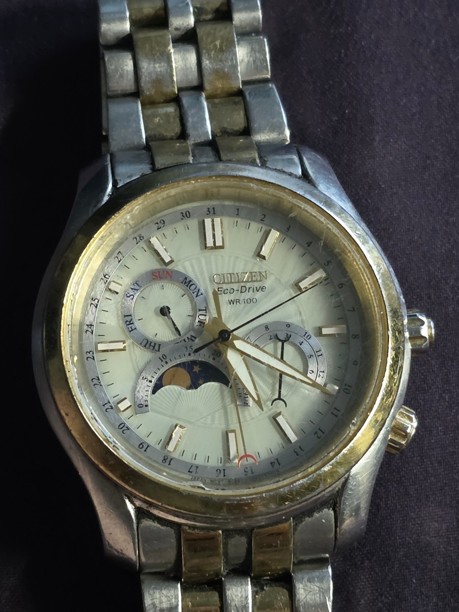 CITIZEN ECO DRIVE MOON PHASE CALIBRE 8651 CLASSIC WATCH AP1020-57A