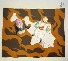 Dragon Ball GT Anime Cel D6 with Douga Trunks and Doctor A1