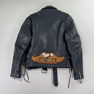 Vintage 80s/90s First Leather Harley Davidson Motorcycle Jacket