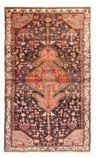 3'8" x 6'4" Traditional Vintage Hand Knotted Oriental Carpet Wool Area Rug