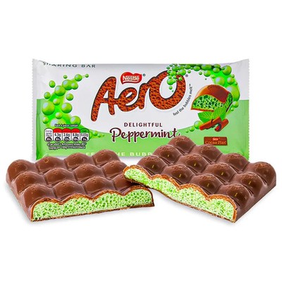 Nestle Aero  Peppermint  Bar 90g,  Minz Schokolade