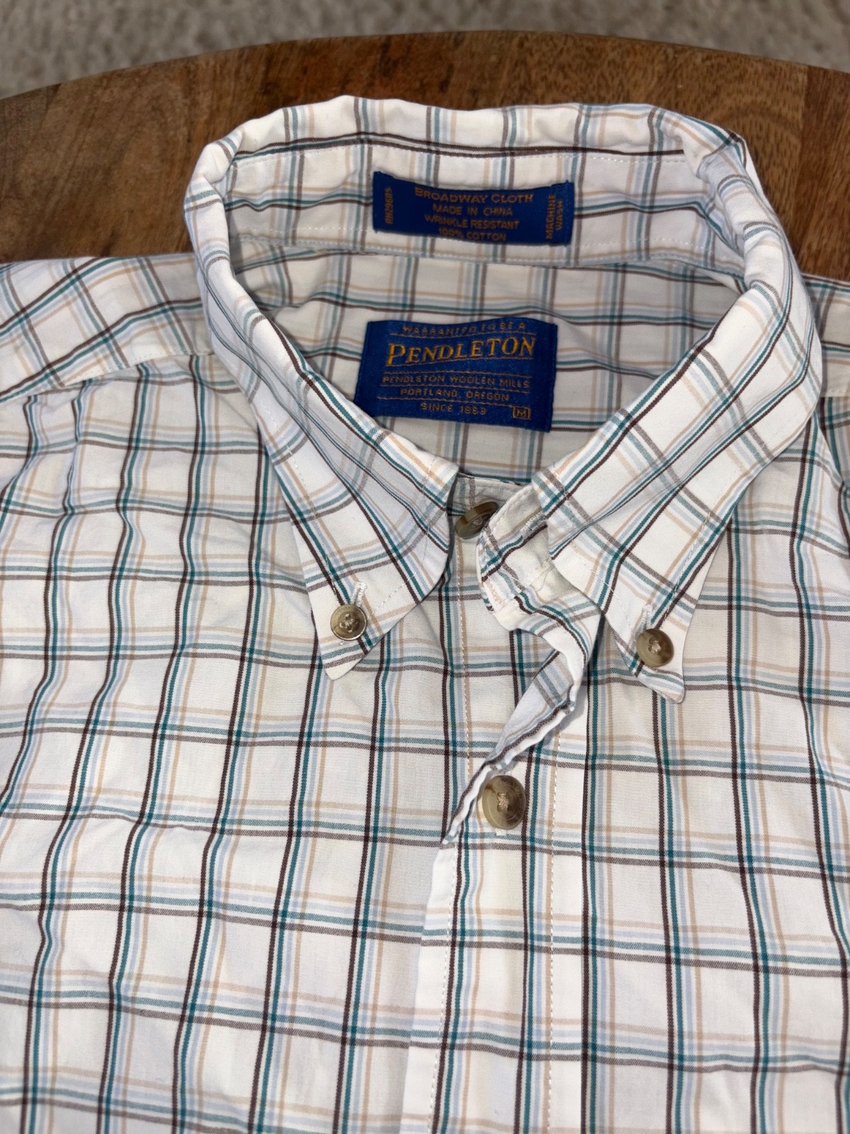 Pendleton Mens Medium Broadway Cloth Wrinkle Resi… - image 2