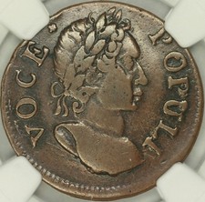 1760 Hibernia Voce Populi No P 1/2P NGC VF35