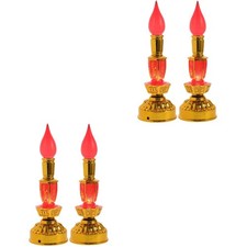 4 pcs Candle Lamp Chinese Traditional Candle Light Buddhist Hall Decor