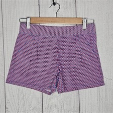 Janie Jack Red, White, Blue Geometric Shorts w Adjustable Waist, sz 12