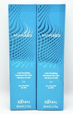 2x Kaaral MARAES 1:1 Hair Color Nourishing Permanent Hair Color 5.0 Light Brown