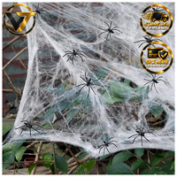 Halloween Deko Set 100G Dehnbare Spinnennetz FüR Gruselige Dekoration