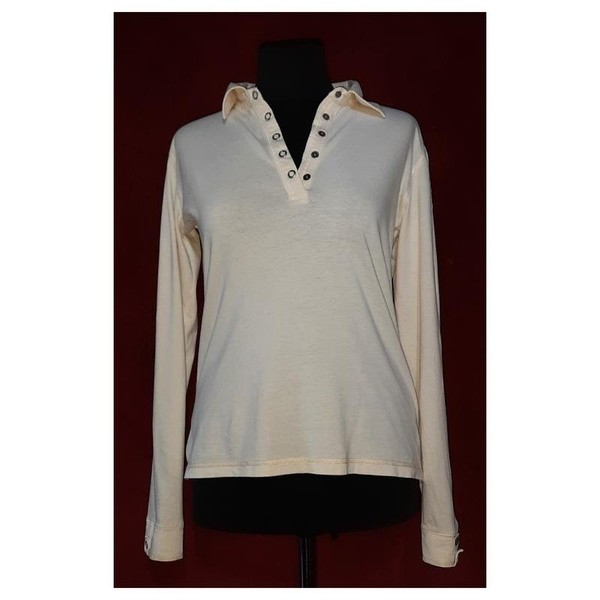 Women Napapijri Shirt Beige Cotton 40 / L / 48