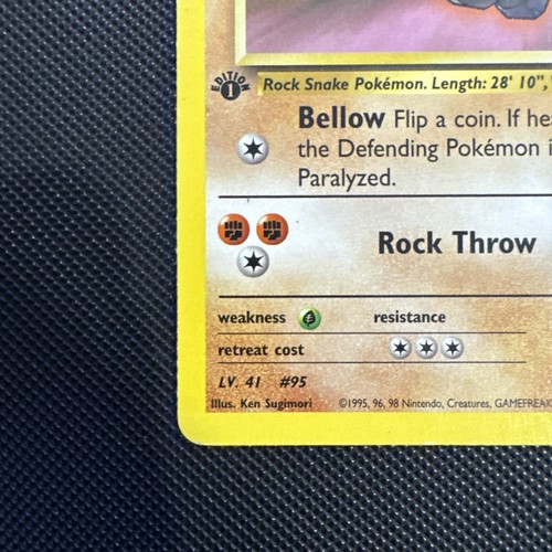 Pokémon Gym Heroes FIRST Edition Brock's Onix 69/132 NM/LP TCG - Picture 4 of 6