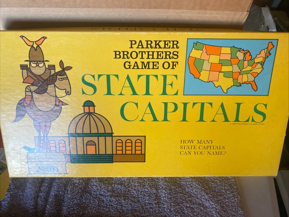 Game of State Capitals Parker Brothers 1966 COMPLETE Vintage Board Games - Image 2 of 4