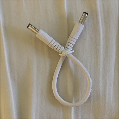 White DC 12V Barrel Power Splitter Adapter Cable for Ring CCTV Camera