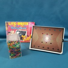VTG Original 1967 Lite Brite By Hasbro  5455 w/Working Bulb, Pegs  Mickey