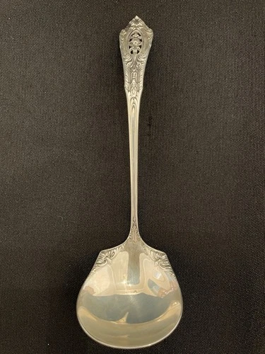 Wallace Rose Point Sterling Silver Cream Sauce Ladle NO mono 6”