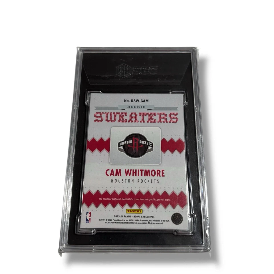 2023-24 Panini Hoops Rookie Sweaters RSW Cam Witmore Card - Graded 9 MT - Image 3 of 3