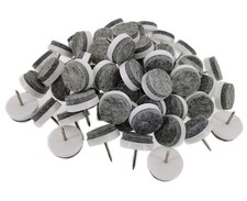 40 PCS 24mm 0.94 Inch White Furniture Felt Pad NailOn Chair Slider Glide