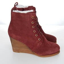 Diba Stitch Fix Blake Suede Bootie in Burgundy Women's 6.5 NWT
