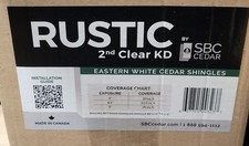 SBC Eastern White Clear Cedar Shingles, square cut. 15-1/2" approx. 25 sq.ft.