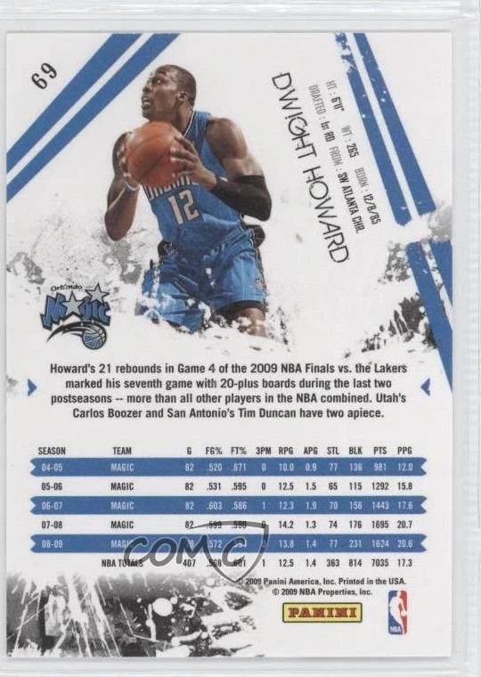 2009-10 Panini Rookies & Stars Dwight Howard #69 HOF - Image 2 of 2
