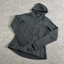 Nike Jacket Womens Medium Black Tech Fleece Full Zip Hoodie Thumbholes