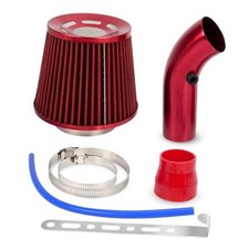 BARTOO 3'' Cold Air Intake Kit Aluminum Automotive Cold Air Intake Pipe Red