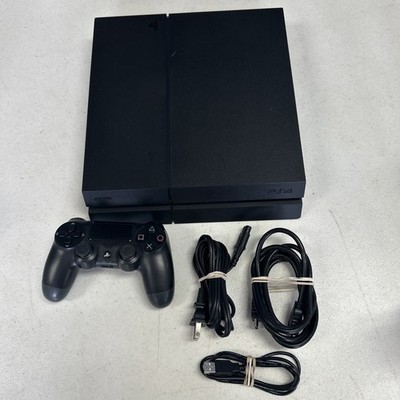 Sony PlayStation 4 (500 GB) CUH-1215A Black System W/Cords & Controller Works