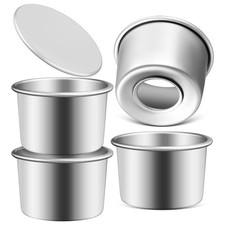 4 Pcs Round Cake Pan Set Aluminum Alloy Baking Tins With Removable Bottom