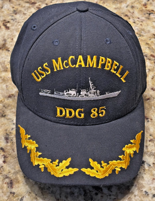 #ad US NAVY Admiral Ball Cap USS McCampbell DDG 85 C $30.00