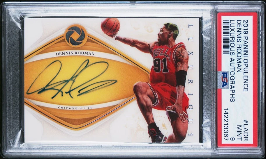 Panini Dennis Rodman Basketball Autographed Sports Trading Cards
