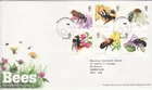 GB Stamps First Day Cover Bees, Insects, honey, flowers, pollen, flight SHS 2015